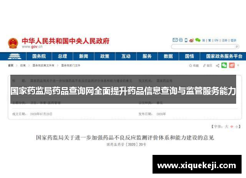 国家药监局药品查询网全面提升药品信息查询与监管服务能力